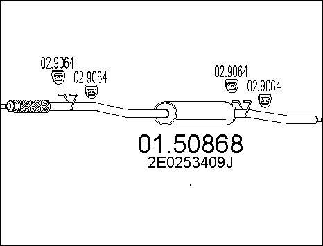 MTS 01.50868 - Середній глушник вихлопних газів autocars.com.ua