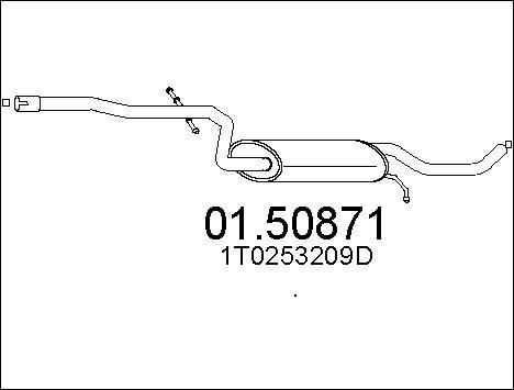 MTS 01.50871 - Середній глушник вихлопних газів autocars.com.ua