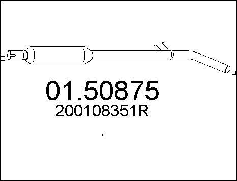 MTS 01.50875 - Средний глушитель выхлопных газов avtokuzovplus.com.ua