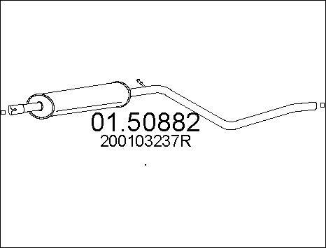 MTS 01.50882 - Середній глушник вихлопних газів autocars.com.ua