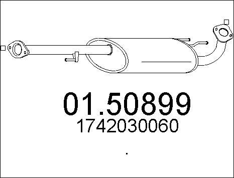 MTS 01.50899 - Средний глушитель выхлопных газов avtokuzovplus.com.ua
