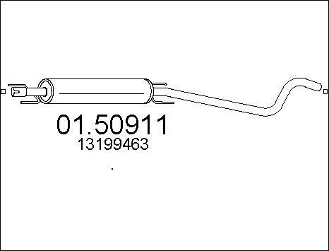 MTS 01.50911 - Средний глушитель выхлопных газов avtokuzovplus.com.ua