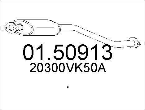 MTS 01.50913 - Средний глушитель выхлопных газов avtokuzovplus.com.ua