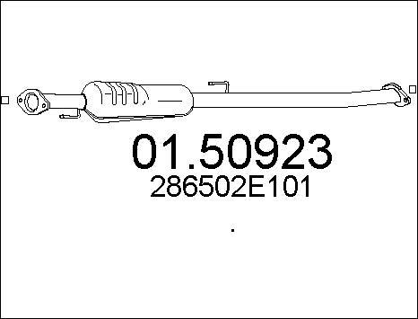 MTS 01.50923 - Средний глушитель выхлопных газов avtokuzovplus.com.ua