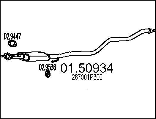 MTS 01.50934 - Середній глушник вихлопних газів autocars.com.ua