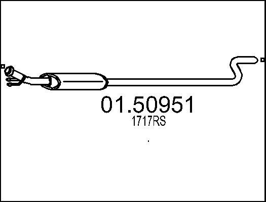 MTS 01.50951 - Середній глушник вихлопних газів autocars.com.ua