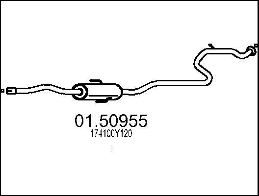 MTS 01.50955 - Середній глушник вихлопних газів autocars.com.ua