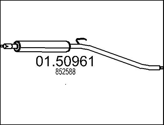 MTS 01.50961 - Середній глушник вихлопних газів autocars.com.ua