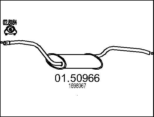 MTS 01.50966 - Середній глушник вихлопних газів autocars.com.ua