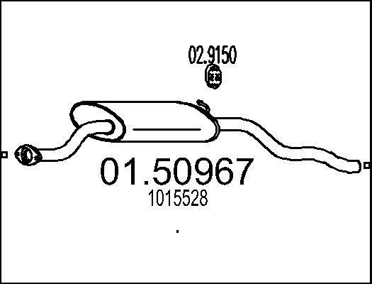 MTS 01.50967 - Середній глушник вихлопних газів autocars.com.ua