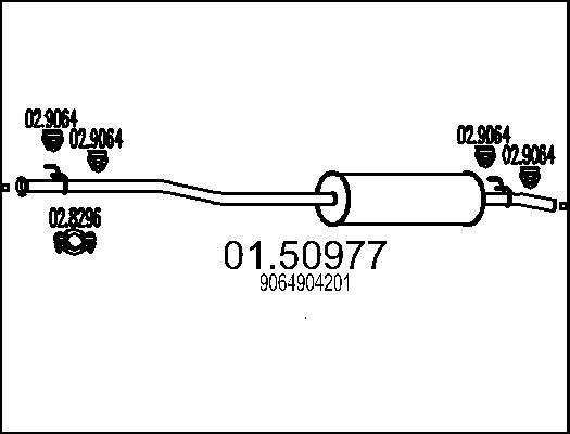 MTS 01.50977 - Середній глушник вихлопних газів autocars.com.ua