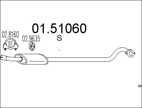 MTS 01.51060 - Середній глушник вихлопних газів autocars.com.ua