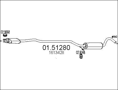 MTS 01.51280 - Середній глушник вихлопних газів autocars.com.ua
