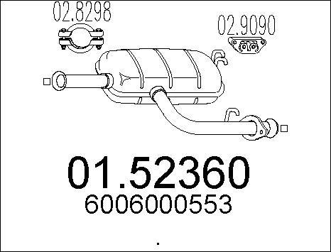 MTS 01.52360 - Середній глушник вихлопних газів autocars.com.ua