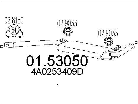 MTS 01.53050 - Средний глушитель выхлопных газов autodnr.net