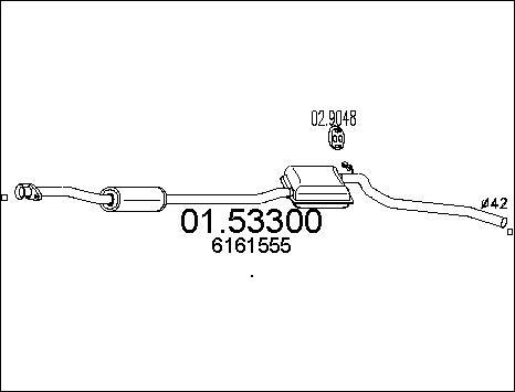 MTS 01.53300 - Середній глушник вихлопних газів autocars.com.ua