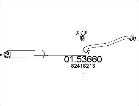 MTS 01.53660 - Средний глушитель выхлопных газов avtokuzovplus.com.ua