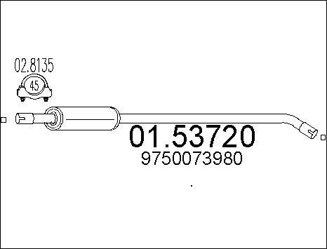 MTS 01.53720 - Середній глушник вихлопних газів autocars.com.ua