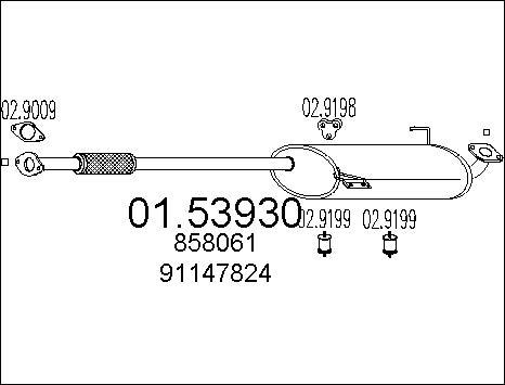 MTS 01.53930 - Середній глушник вихлопних газів autocars.com.ua