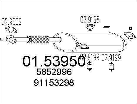 MTS 01.53950 - Середній глушник вихлопних газів autocars.com.ua