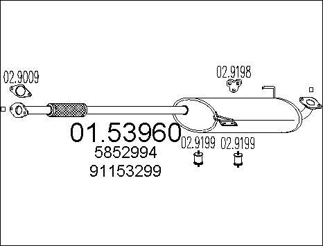 MTS 01.53960 - Середній глушник вихлопних газів autocars.com.ua