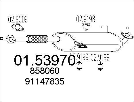 MTS 01.53970 - Середній глушник вихлопних газів autocars.com.ua