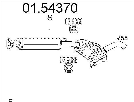 MTS 01.54370 - Середній глушник вихлопних газів autocars.com.ua