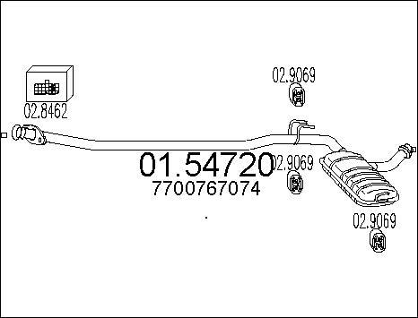 MTS 01.54720 - Середній глушник вихлопних газів autocars.com.ua