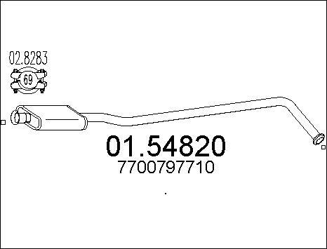 MTS 01.54820 - Середній глушник вихлопних газів autocars.com.ua