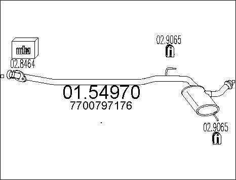 MTS 01.54970 - Середній глушник вихлопних газів autocars.com.ua