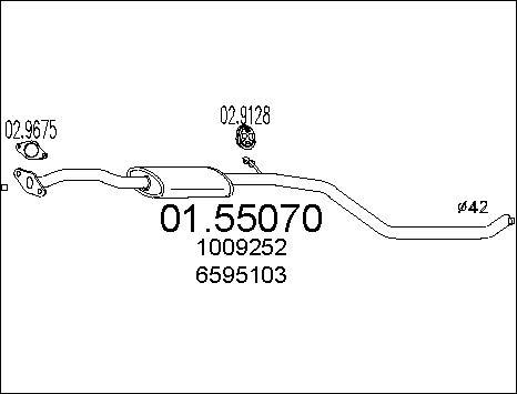 MTS 01.55070 - Середній глушник вихлопних газів autocars.com.ua