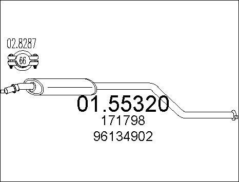 MTS 01.55320 - Средний глушитель выхлопных газов avtokuzovplus.com.ua