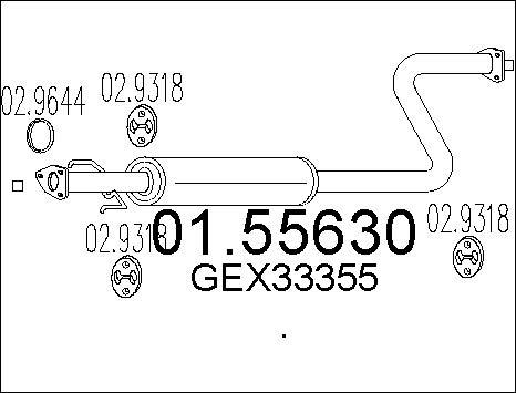 MTS 01.55630 - Середній глушник вихлопних газів autocars.com.ua