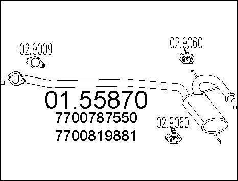 MTS 01.55870 - Средний глушитель выхлопных газов autodnr.net