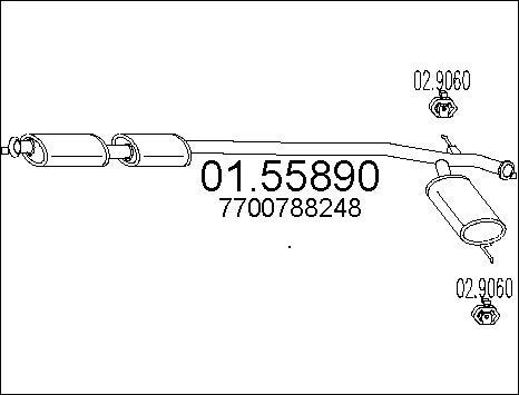 MTS 01.55890 - Средний глушитель выхлопных газов autodnr.net