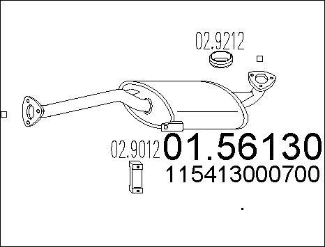 MTS 01.56130 - Середній глушник вихлопних газів autocars.com.ua