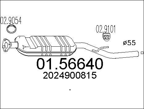 MTS 01.56640 - Середній глушник вихлопних газів autocars.com.ua