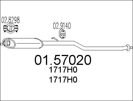 MTS 01.57020 - Середній глушник вихлопних газів autocars.com.ua