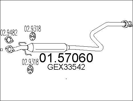 MTS 01.57060 - Середній глушник вихлопних газів autocars.com.ua