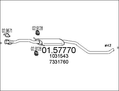MTS 01.57770 - Средний глушитель выхлопных газов avtokuzovplus.com.ua