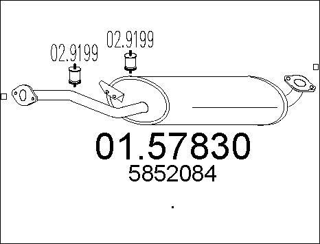 MTS 01.57830 - Средний глушитель выхлопных газов avtokuzovplus.com.ua