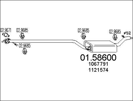 MTS 01.58600 - Середній глушник вихлопних газів autocars.com.ua
