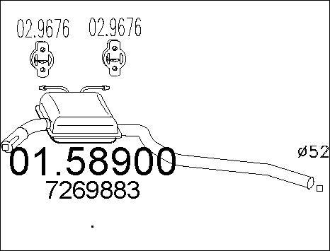 MTS 01.58900 - Середній глушник вихлопних газів autocars.com.ua