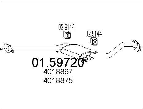 MTS 01.59720 - Середній глушник вихлопних газів autocars.com.ua