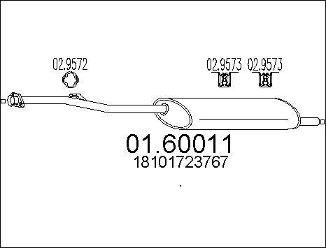 MTS 01.60011 - Глушник вихлопних газів кінцевий autocars.com.ua