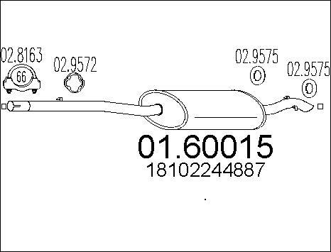 MTS 01.60015 - Глушник вихлопних газів кінцевий autocars.com.ua