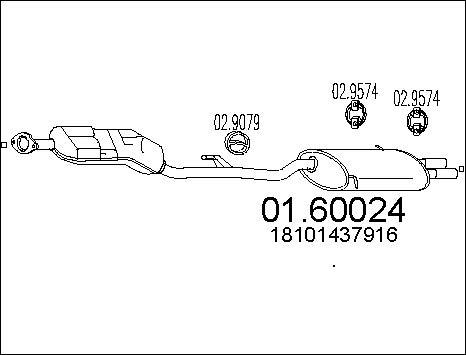 MTS 01.60024 - Глушник вихлопних газів кінцевий autocars.com.ua