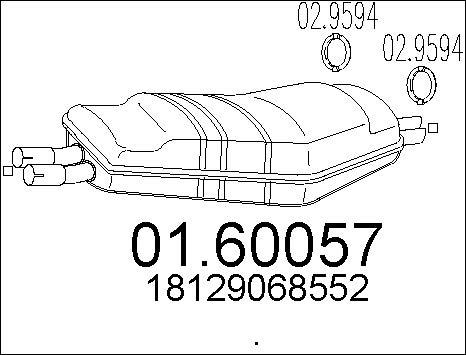 MTS 01.60057 - Глушник вихлопних газів кінцевий autocars.com.ua