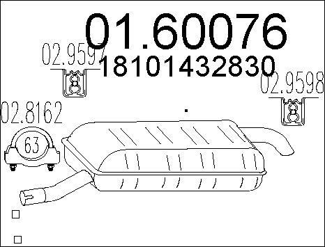 MTS 01.60076 - Глушник вихлопних газів кінцевий autocars.com.ua