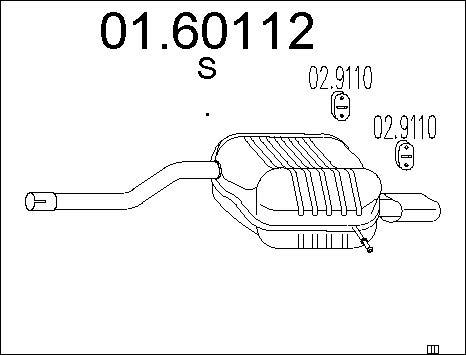 MTS 01.60112 - Глушитель выхлопных газов, конечный avtokuzovplus.com.ua
